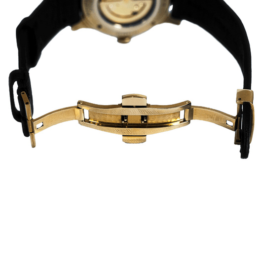 Leather Black Gold WATCHSTRAP