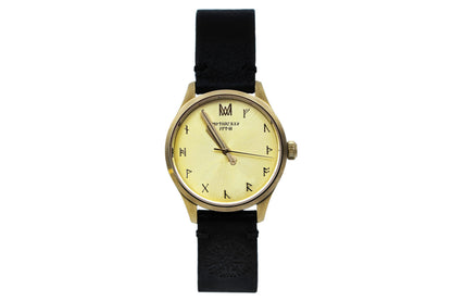 Heimdall Leather Black Gold Black Quartz Watch