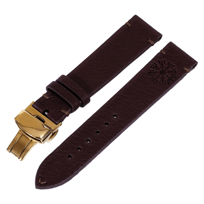 Leather Brown Gold WATCHSTRAP