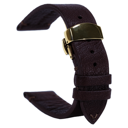 Leather Brown Gold WATCHSTRAP