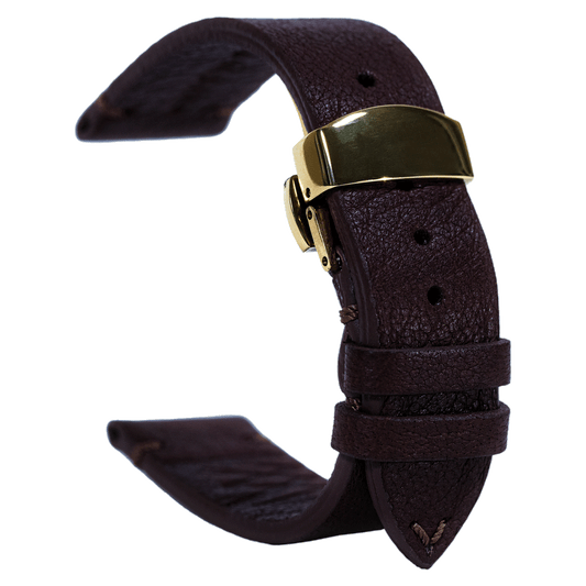 Leather Brown Gold WATCHSTRAP