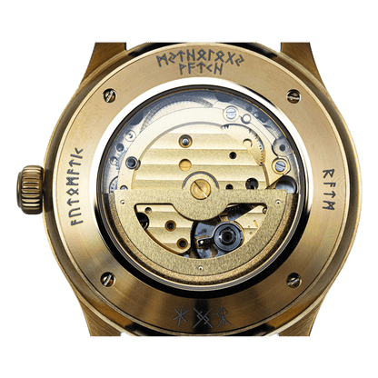 Idunn Leather Brown Gold Black Automatic Watch