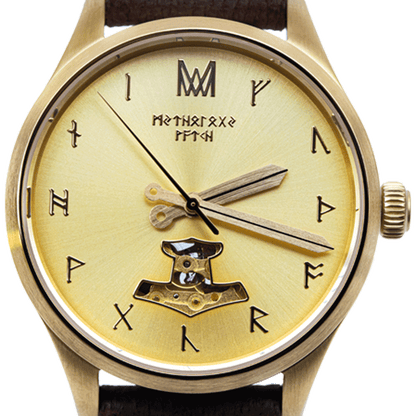 Tyr Leather Brown Gold Gold Automatic Watch
