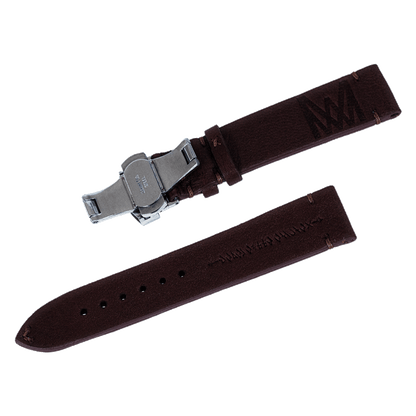 Leather Brown Silver WATCHSTRAP