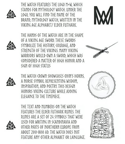 Odin Leather Black Black Gold Quartz Watch