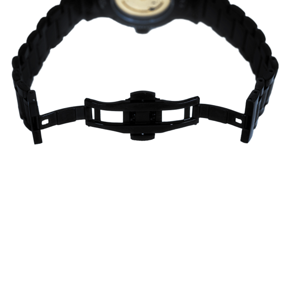 STEEL BLACK WATCHSTRAP