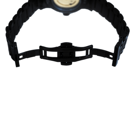 STEEL BLACK WATCHSTRAP