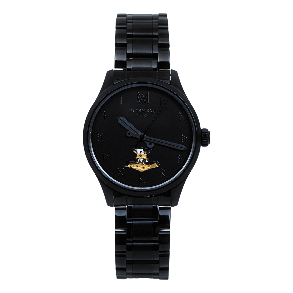 Hel Steel Black Black Black Automatic Watch