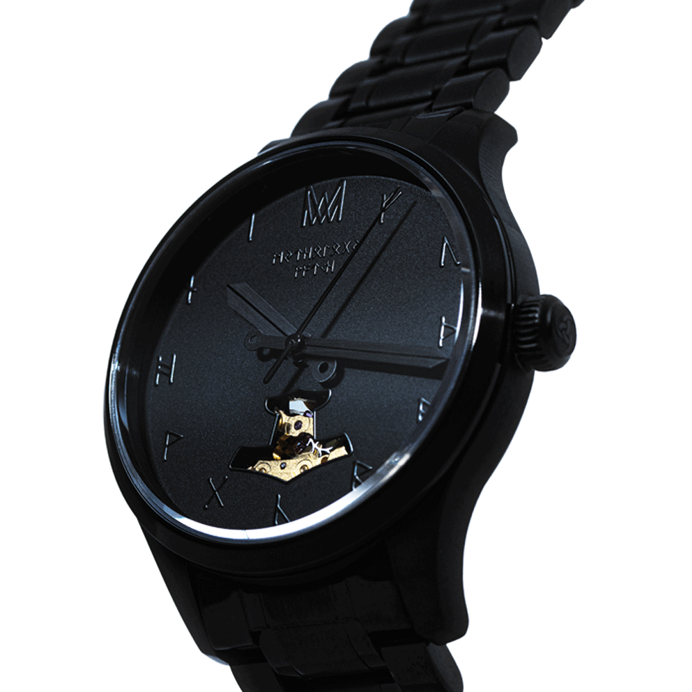 Hel Steel Black Black Black Automatic Watch