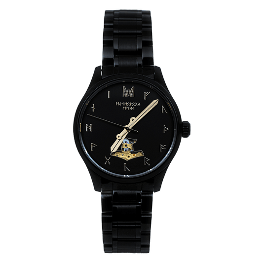 ULLR STEEL BLACK BLACK GOLD AUTOMATIC WATCH