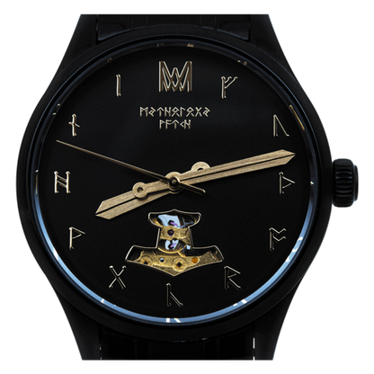ULLR STEEL BLACK BLACK GOLD AUTOMATIC WATCH
