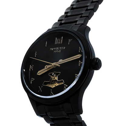 ULLR STEEL BLACK BLACK GOLD AUTOMATIC WATCH
