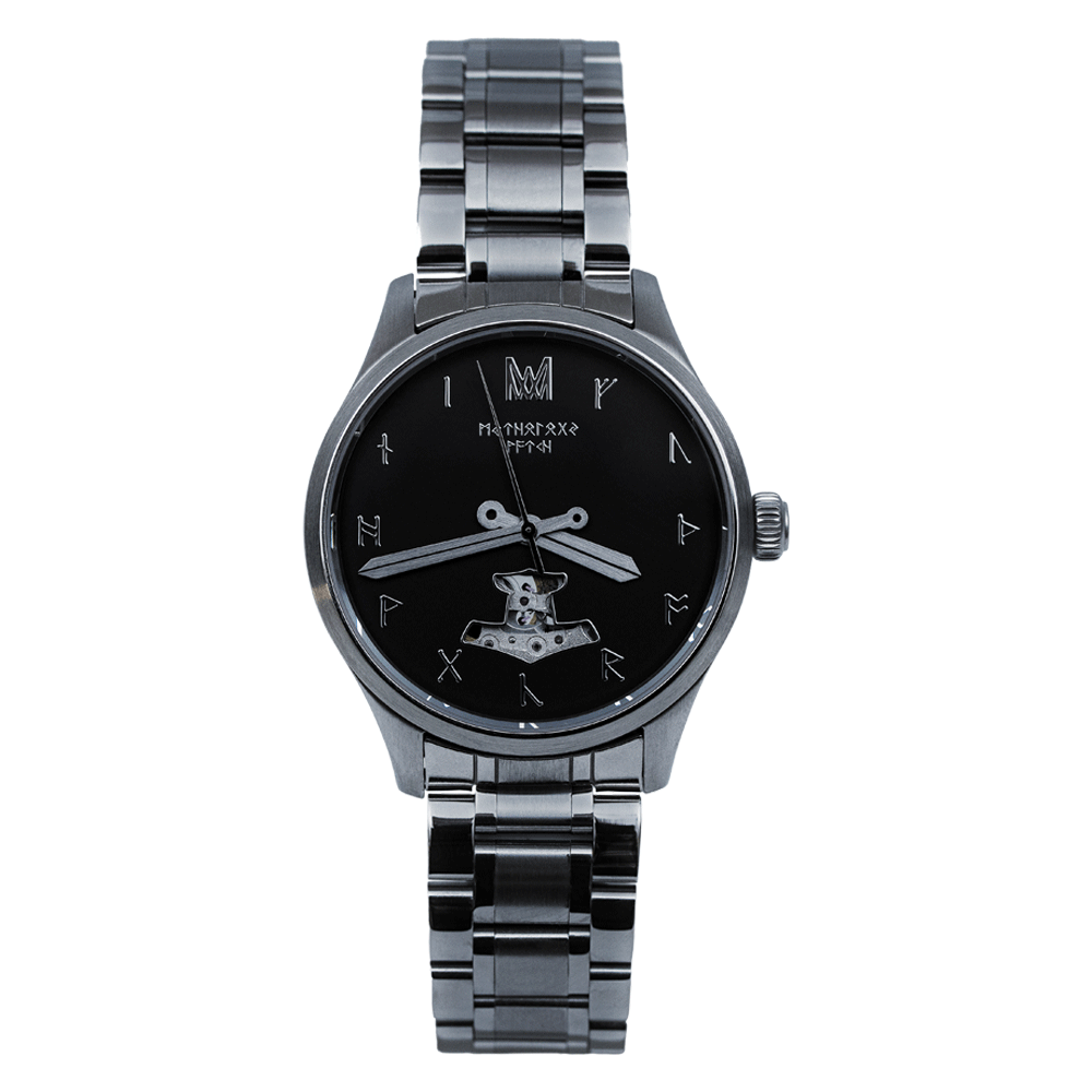 BRAGI STEEL SILVER SILVER BLACK AUTOMATIC WATCH