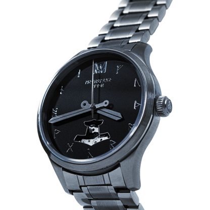 BRAGI STEEL SILVER SILVER BLACK AUTOMATIC WATCH